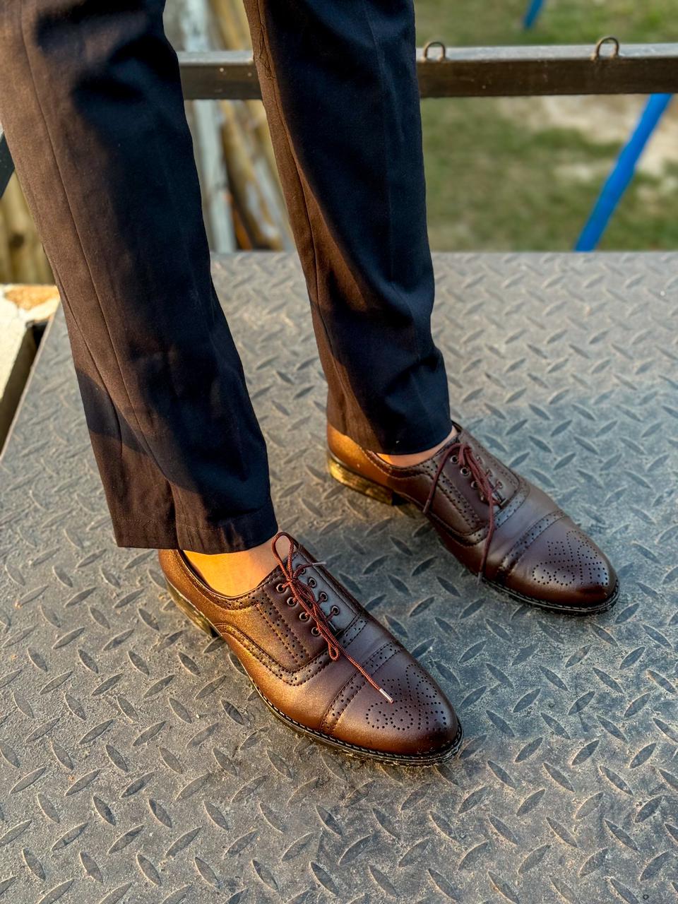 Brown Oxford brogue