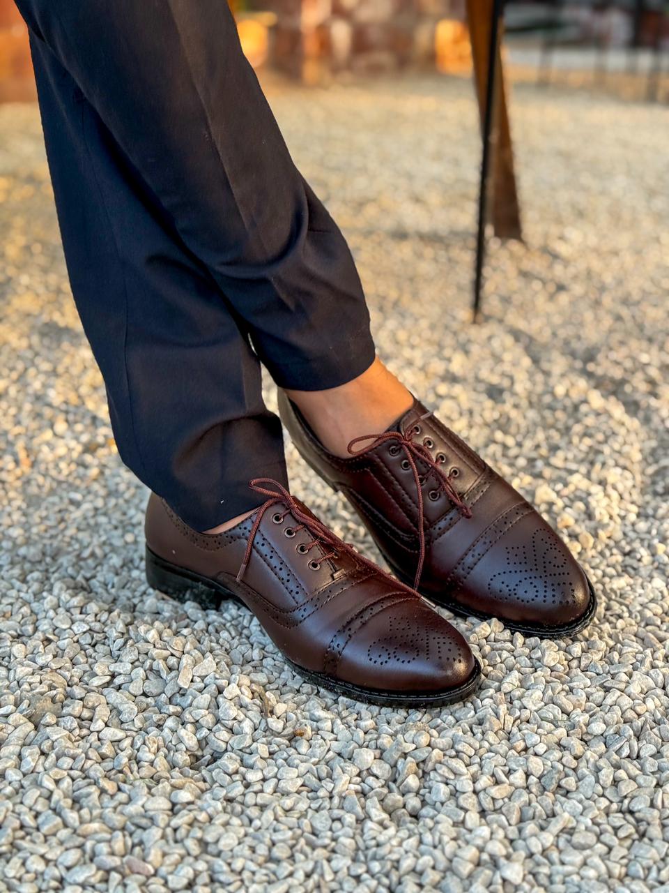 Brown Oxford brogue